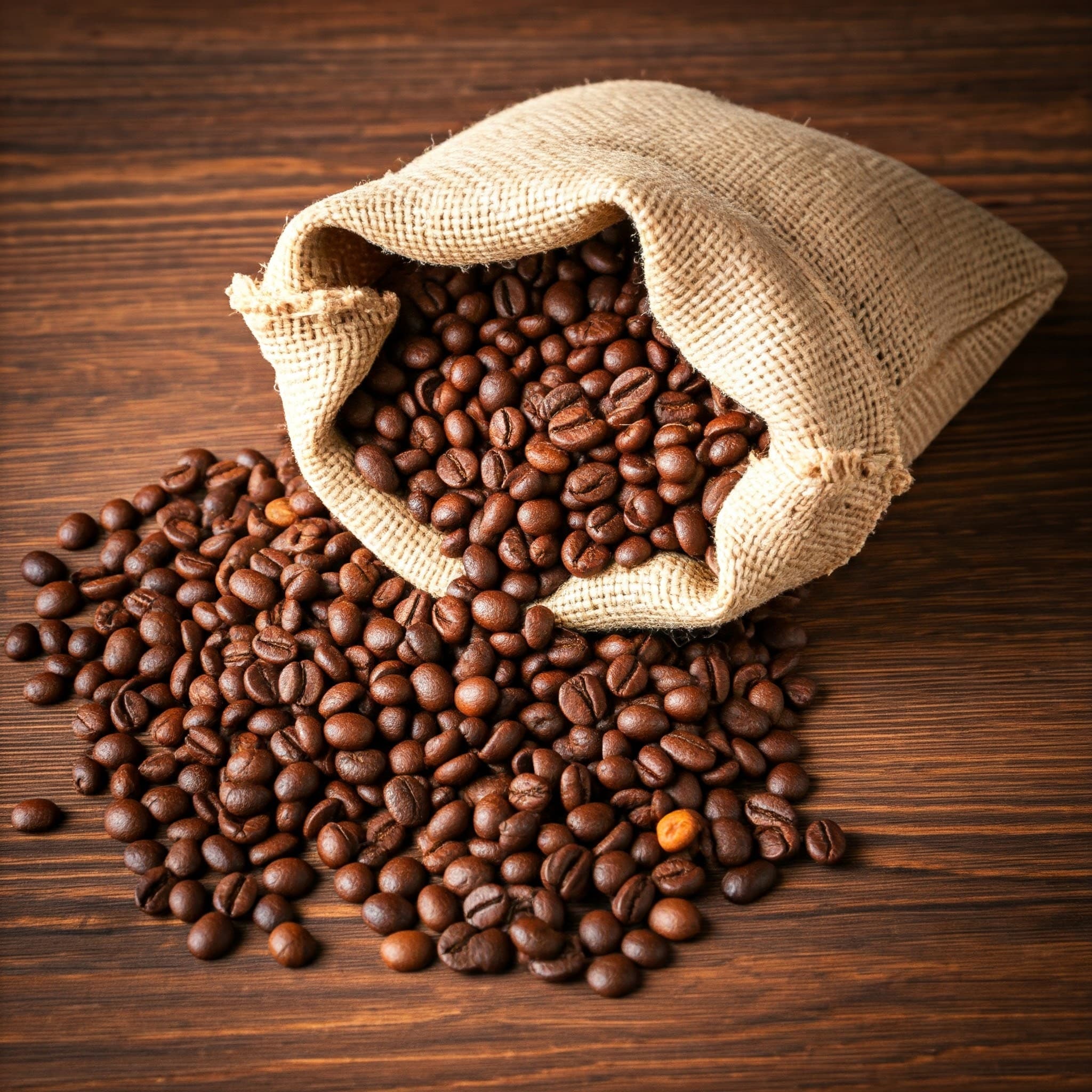 Una bolsa de granos de café (Imagen generada por IA)