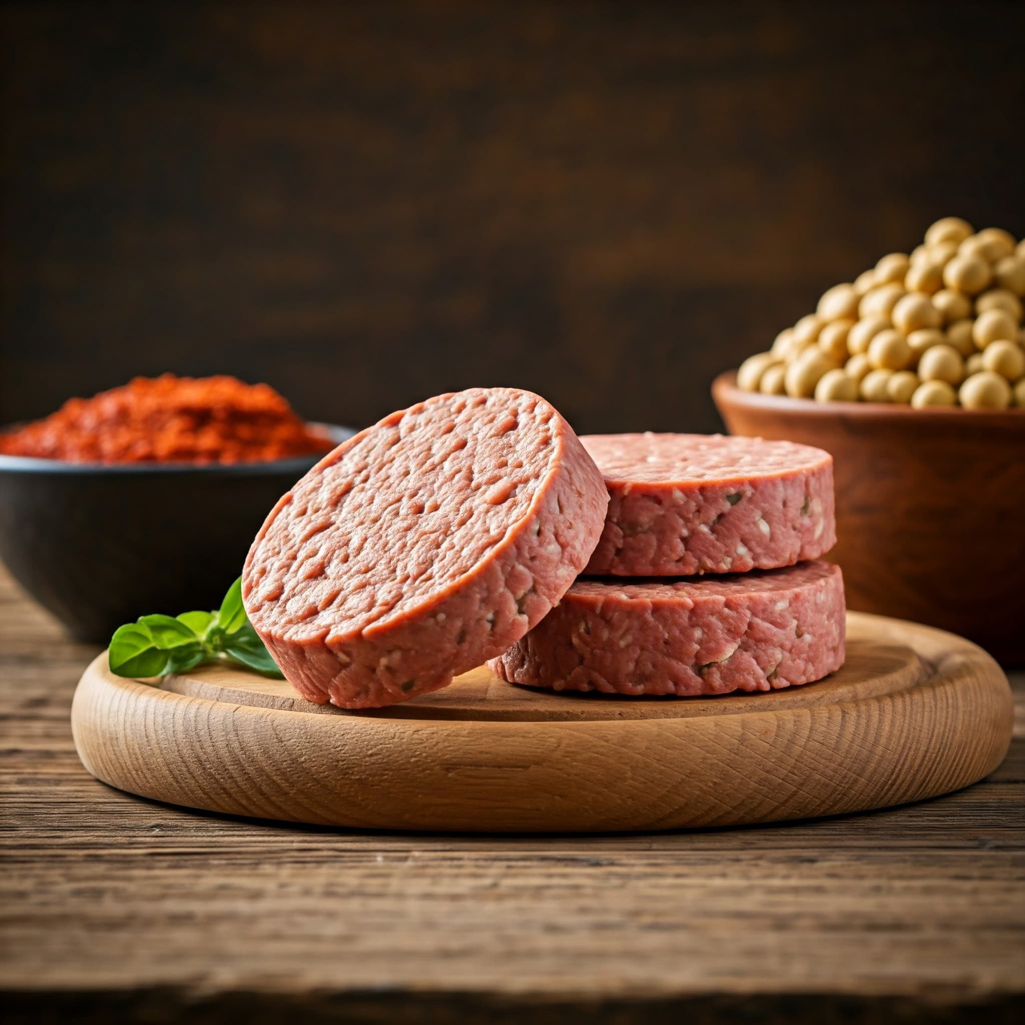 Alternativas innovadoras a la carne hechas con soja como ingrediente clave (Imagen generada por IA)