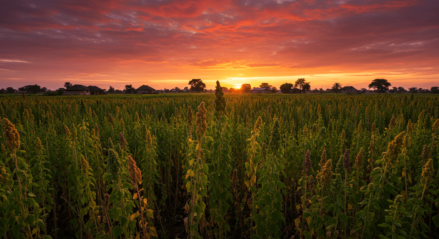 A quinoa field in Nigeria (AI-generated image).